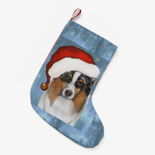 Australian Shepherd Santa Kleiner Weihnachtsstrumpf