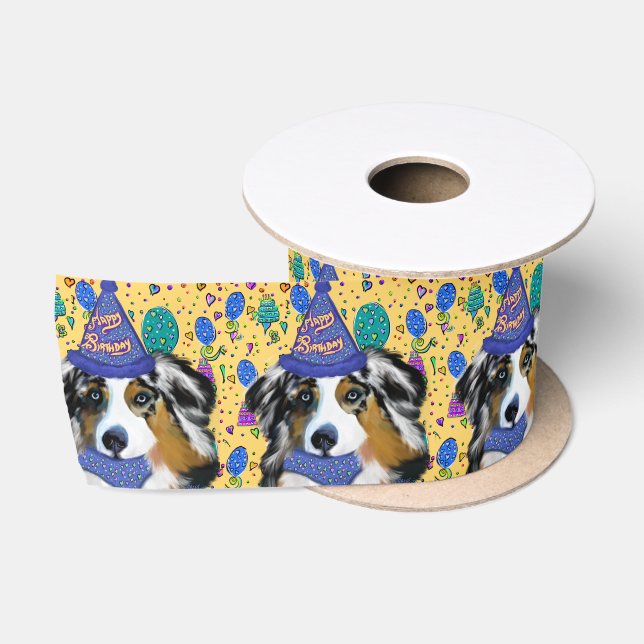 AUSTRALIAN SHEPHERD SATINBAND (Spule)