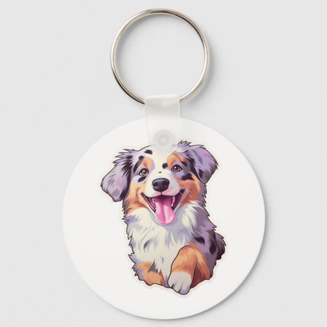 Australian Shepherd Schlüsselanhänger (Vorderseite)