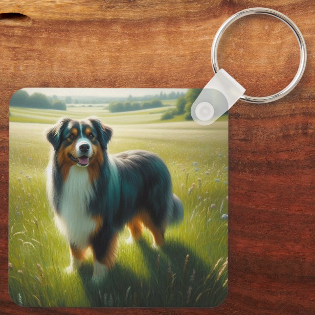 Australian Shepherd Schlüsselanhänger (Rückseite)
