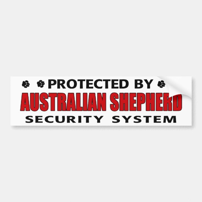 Australian Shepherd Security Autoaufkleber (Vorne)