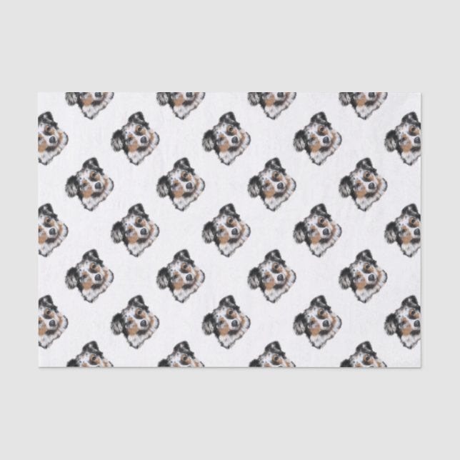 Australian Shepherd Seidenpapier (Vorderseite)