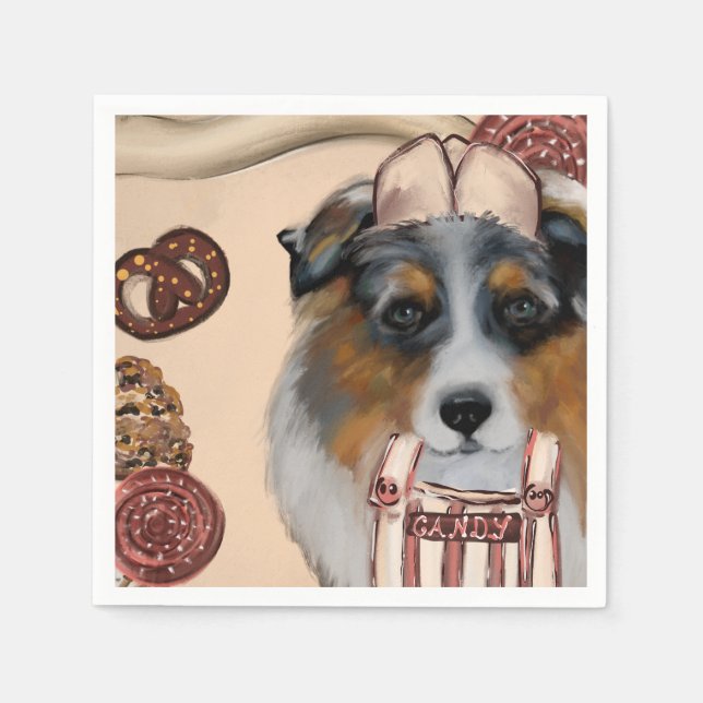 AUSTRALIAN SHEPHERD SERVIETTE (Vorderseite)