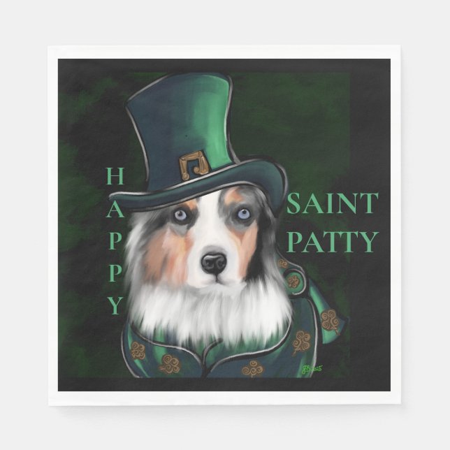 AUSTRALIAN SHEPHERD   SERVIETTE (Vorderseite)