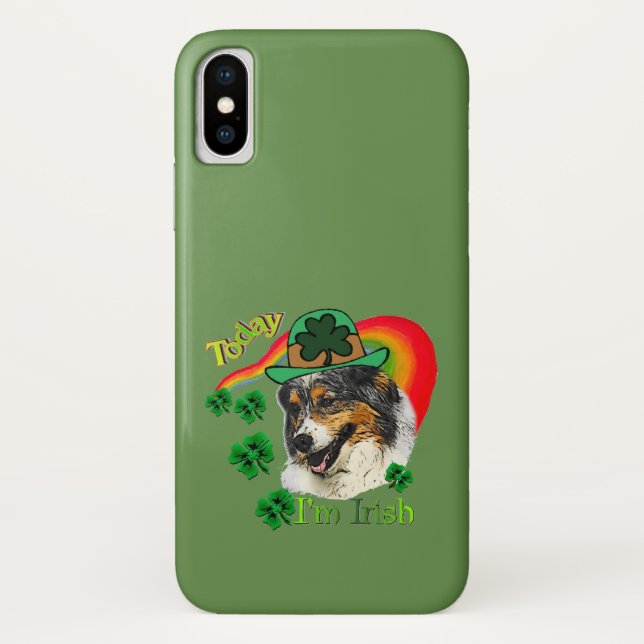 Australian Shepherd St Patricks Case-Mate iPhone Hülle (Rückseite)