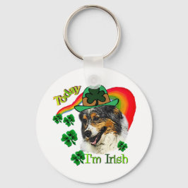 Australian Shepherd St Patricks Schlüsselanhänger