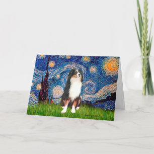 Australian Shepherd (Tri2) - Starry Night Karte