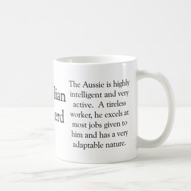 Australian Shepherd Trivia Tasse (Rechts)