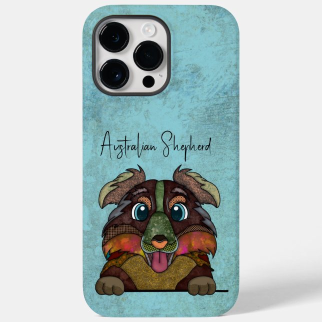 Australian Shepherd Ugly Face Case-Mate iPhone Hülle (Rückseite)