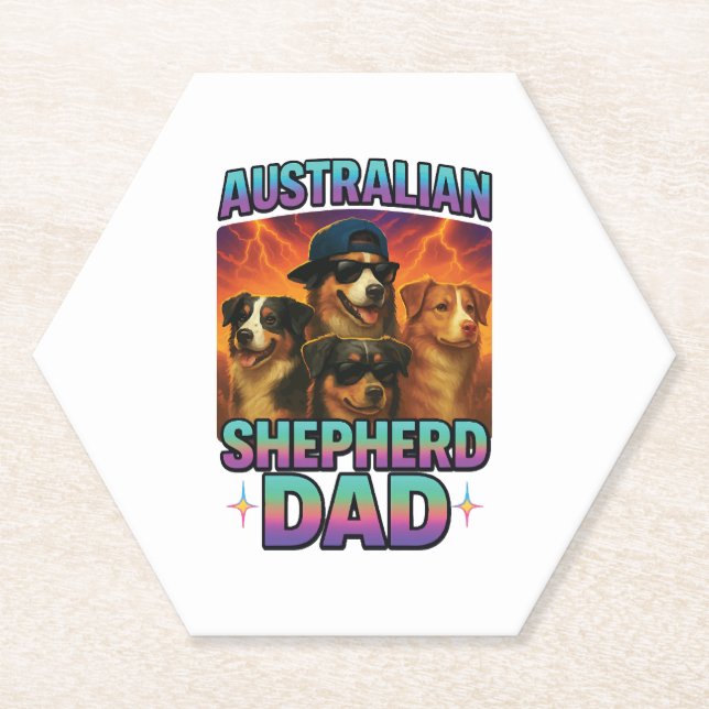 Australian Shepherd Untersetzer (Vorderseite)