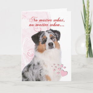 Australian Shepherd Valentine's Day Card Feiertagskarte
