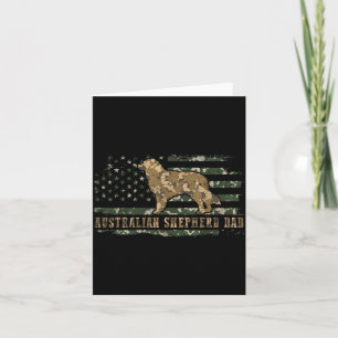 Australian Shepherd Vater Camo Amerikanische Flagg Karte