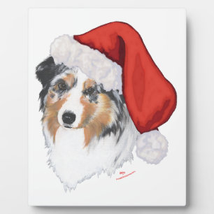 Australian Shepherd Weihnachten Fotoplatte