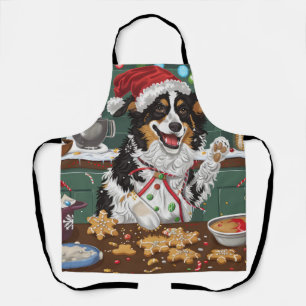 Australian Shepherd Weihnachtsbäckerei Schürze