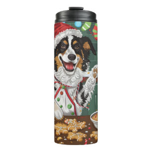 Australian Shepherd Weihnachtsbäckerei Thermosbecher