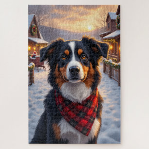 Australian Shepherd Weihnachtskunst Puzzle