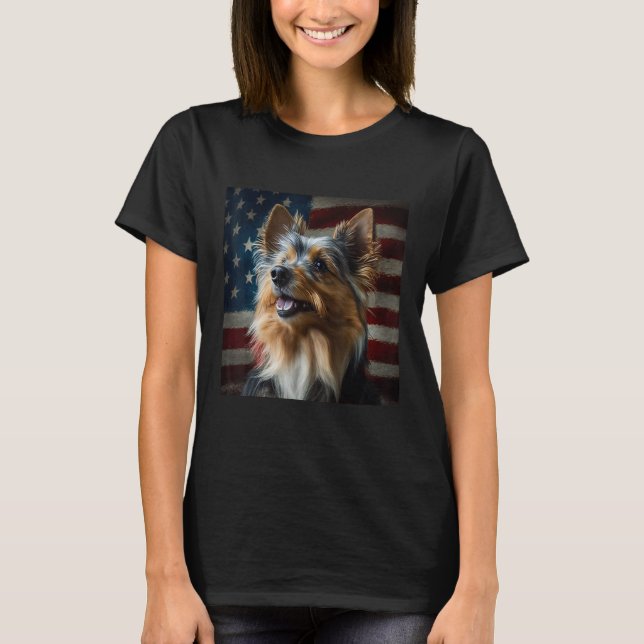 Australian Terrier 4th of July  Australian Terrier T-Shirt (Vorderseite)