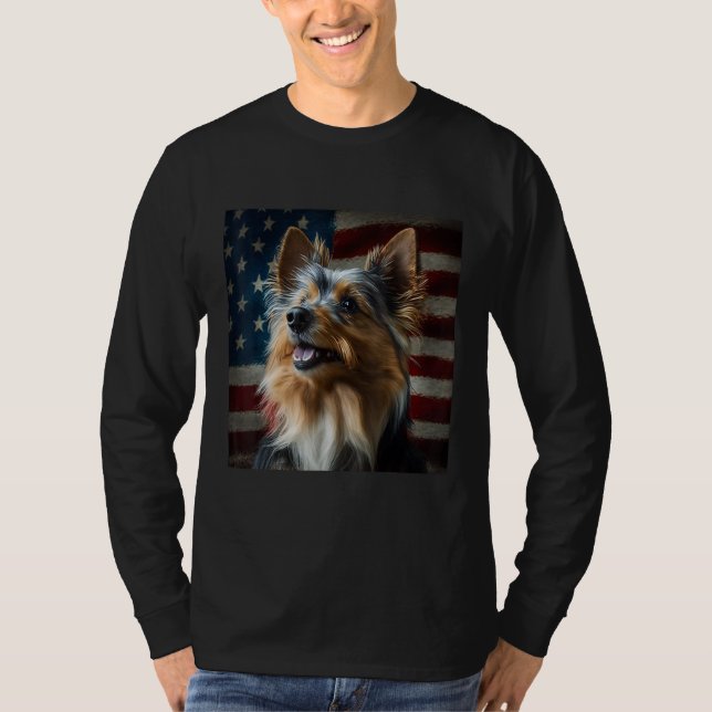 Australian Terrier 4th of July  Australian Terrier T-Shirt (Vorderseite)