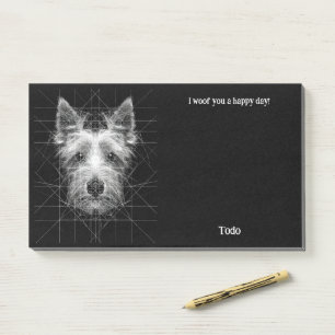 Australian Terrier Abstrakt Art Dog Name Post-it Klebezettel