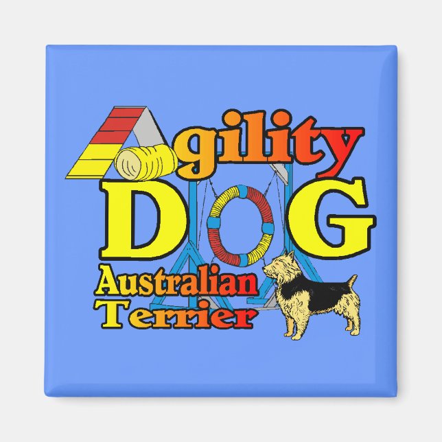 Australian_Terrier_Agility Magnet (Vorne)