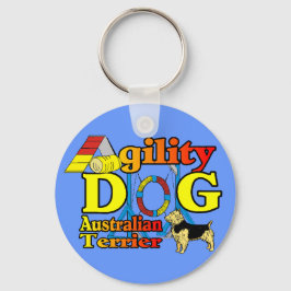 Australian_Terrier_Agility Schlüsselanhänger