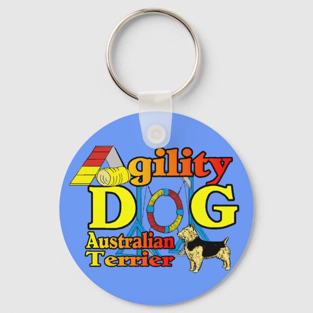 Australian_Terrier_Agility Schlüsselanhänger (Vorderseite)