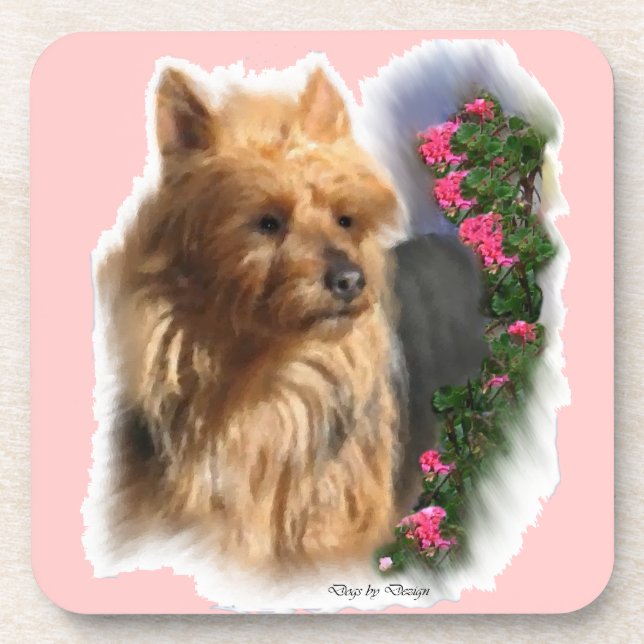 Australian Terrier Art Getränkeuntersetzer (Vorderseite)