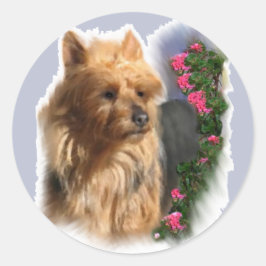 Australian Terrier Art Gifts Runder Aufkleber