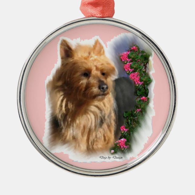 Australian Terrier Art Ornament Aus Metall (Vorne)