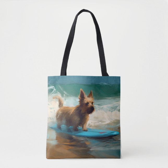 Australian Terrier Beach Surfing Painting (Vorderseite)