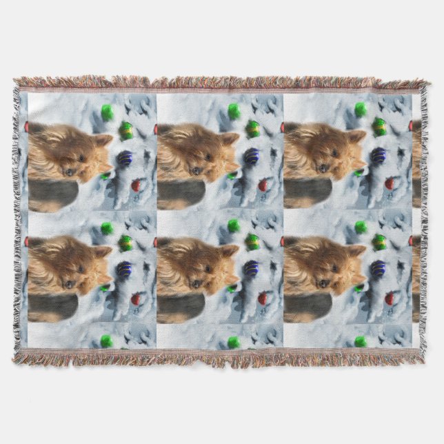 Australian Terrier Christmas Decke (Vorderseite)