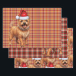 Australian Terrier Christmas Dog Red Kariert Geschenkpapier Set<br><div class="desc">Ein bezaubernder australischer Terrier Hund ist bereit für die Urlaubssaison mit Urlaubshut. Dieser niedliche Weihnachtshund ist mit einem karierten Rot- und Goldurlaub auf diesem Set der Geschenkpackung für den Hundefreund gepaart.</div>
