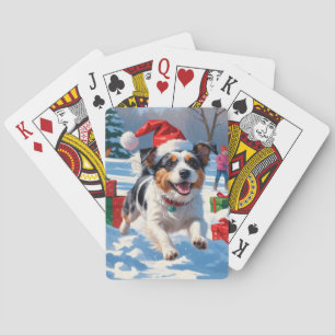 Australian Terrier Christmas Festive Snow Scene Spielkarten