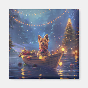 Australian Terrier Christmas Festive Voyage Magnet