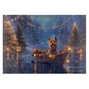 Australian Terrier Christmas Festive Voyage Schneidebrett