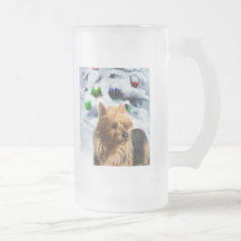 Australian Terrier Christmas Geschenke Mattglas Bierglas