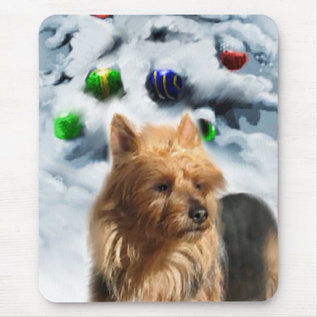 Australian Terrier Christmas Geschenke Mousepad (Vorne)