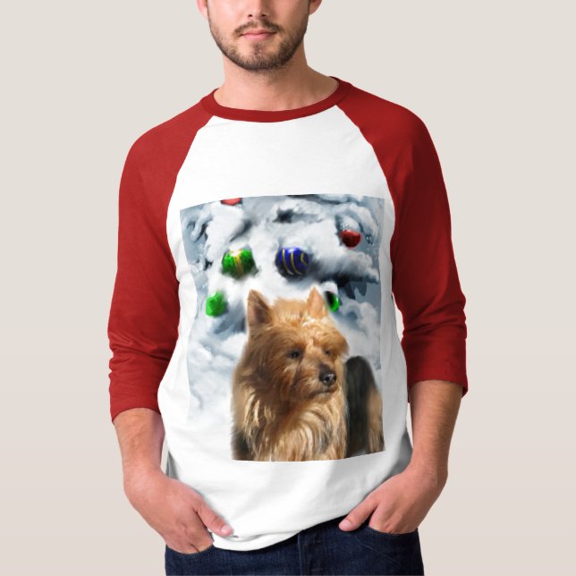 Australian Terrier Christmas Geschenke T-Shirt (Vorderseite)
