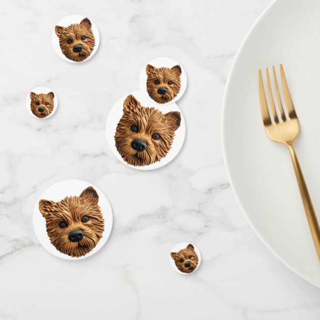 Australian Terrier Dog 3D Inspiriert Konfetti (Gruppe)