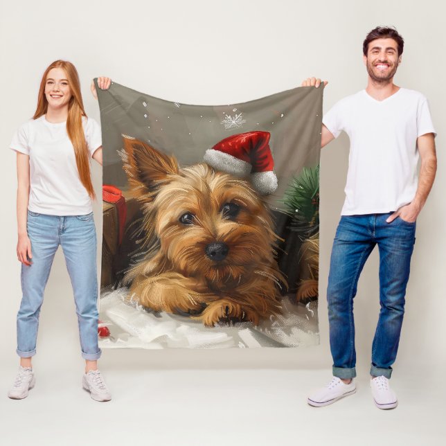 Australian Terrier Dog Christmas Festive Fleecedecke (Beispiel)