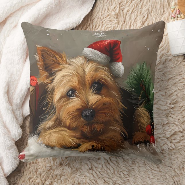 Australian Terrier Dog Christmas Festive Kissen (Decke)