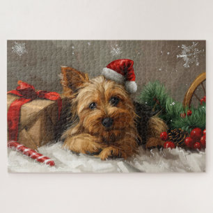 Australian Terrier Dog Christmas Festive Puzzle