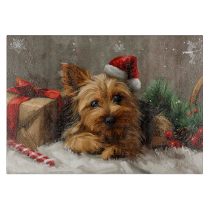 Australian Terrier Dog Christmas Festive Schneidebrett
