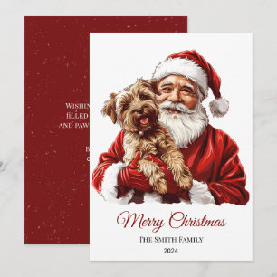 Australian Terrier Dog Santa Claus Weihnachten