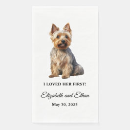 Australian Terrier Dog Wedding Serviette
