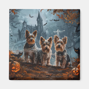 Australian Terrier Halloween Nacht Hunde Leckerli Magnet
