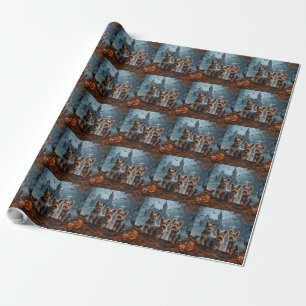 Australian Terrier Halloween Night Doggy Delight Geschenkpapier