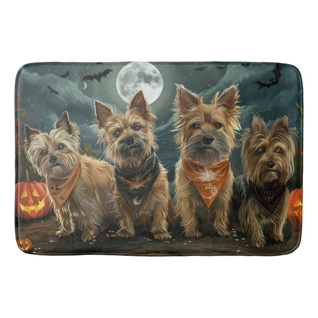 Australian Terrier Halloween Spooky Badematte (Vorderseite)