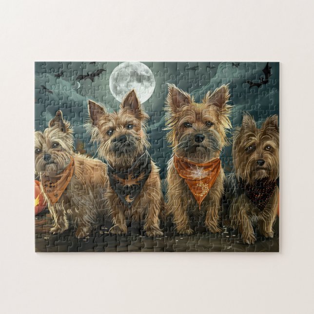 Australian Terrier Halloween Spooky Puzzle (Horizontal)