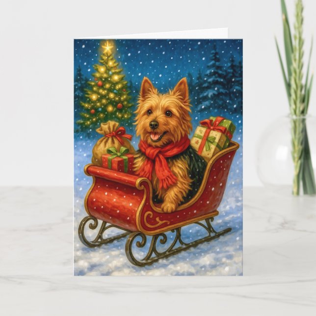 Australian Terrier Holiday Card Feiertagskarte (Vorderseite)
